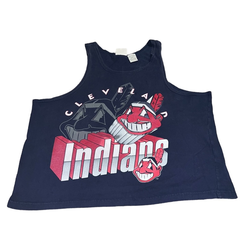 VTG 1999 Cleveland Indians Pro Edge Tank Top Chief Wahoo MLB